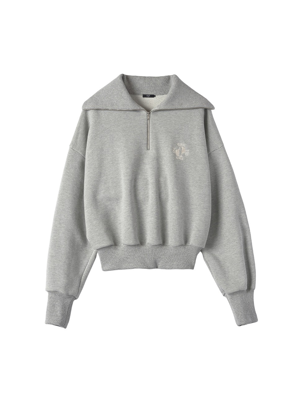 Wendy Half Zip-up Sweatshirt Grey