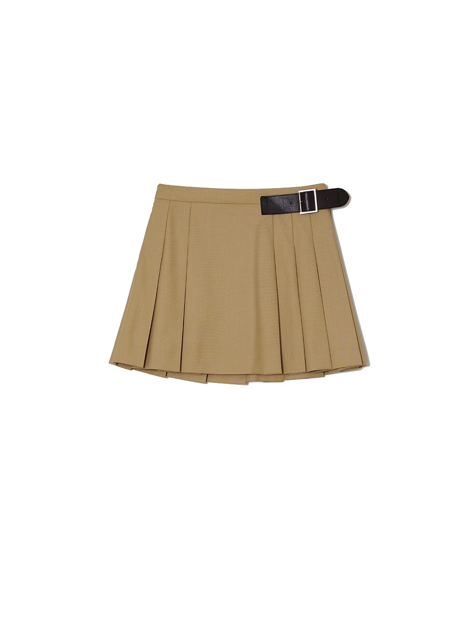 Mini Pleated Skirt Beige