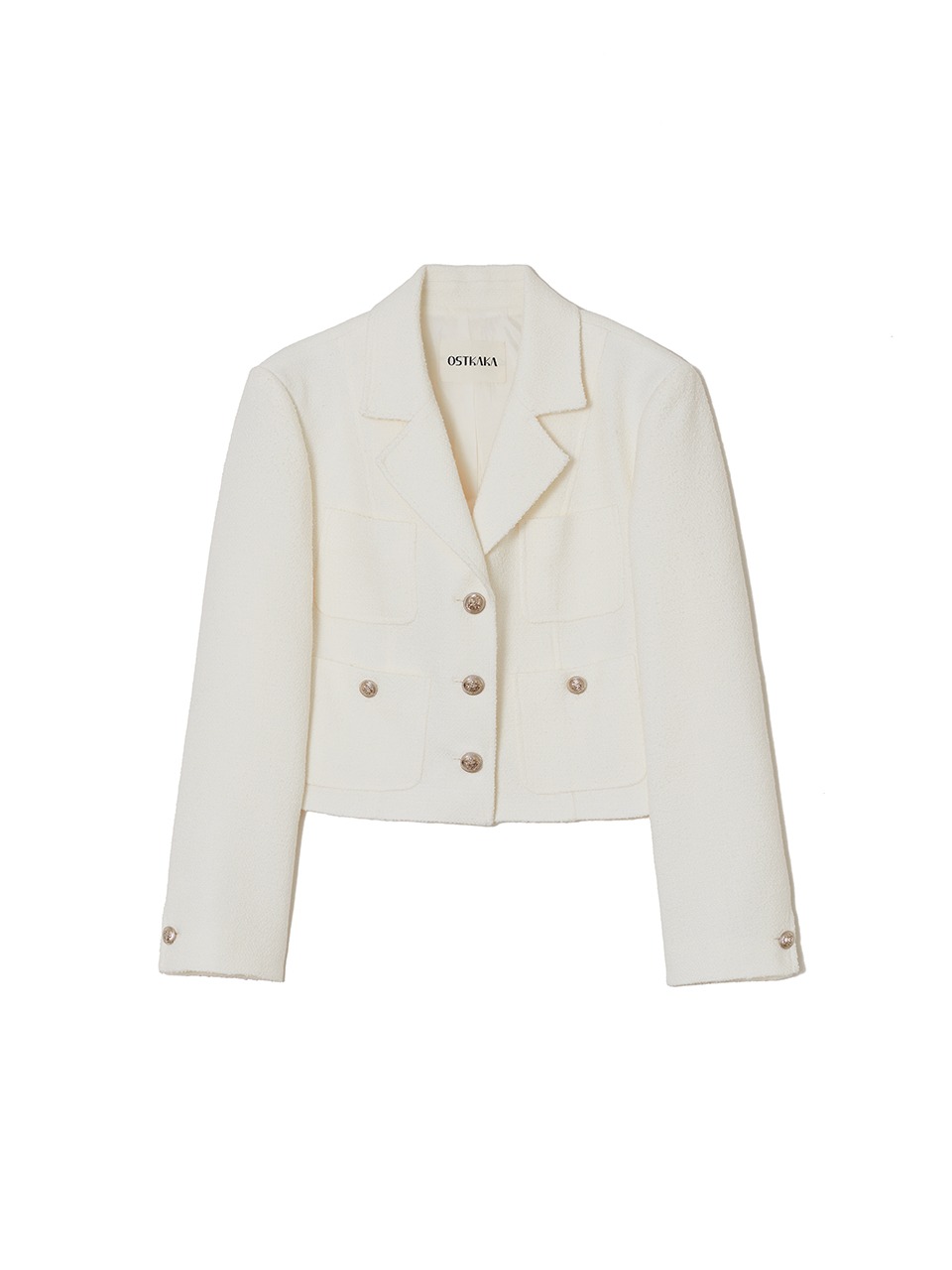 Jane Tweed Tailored Jacket Ivory
