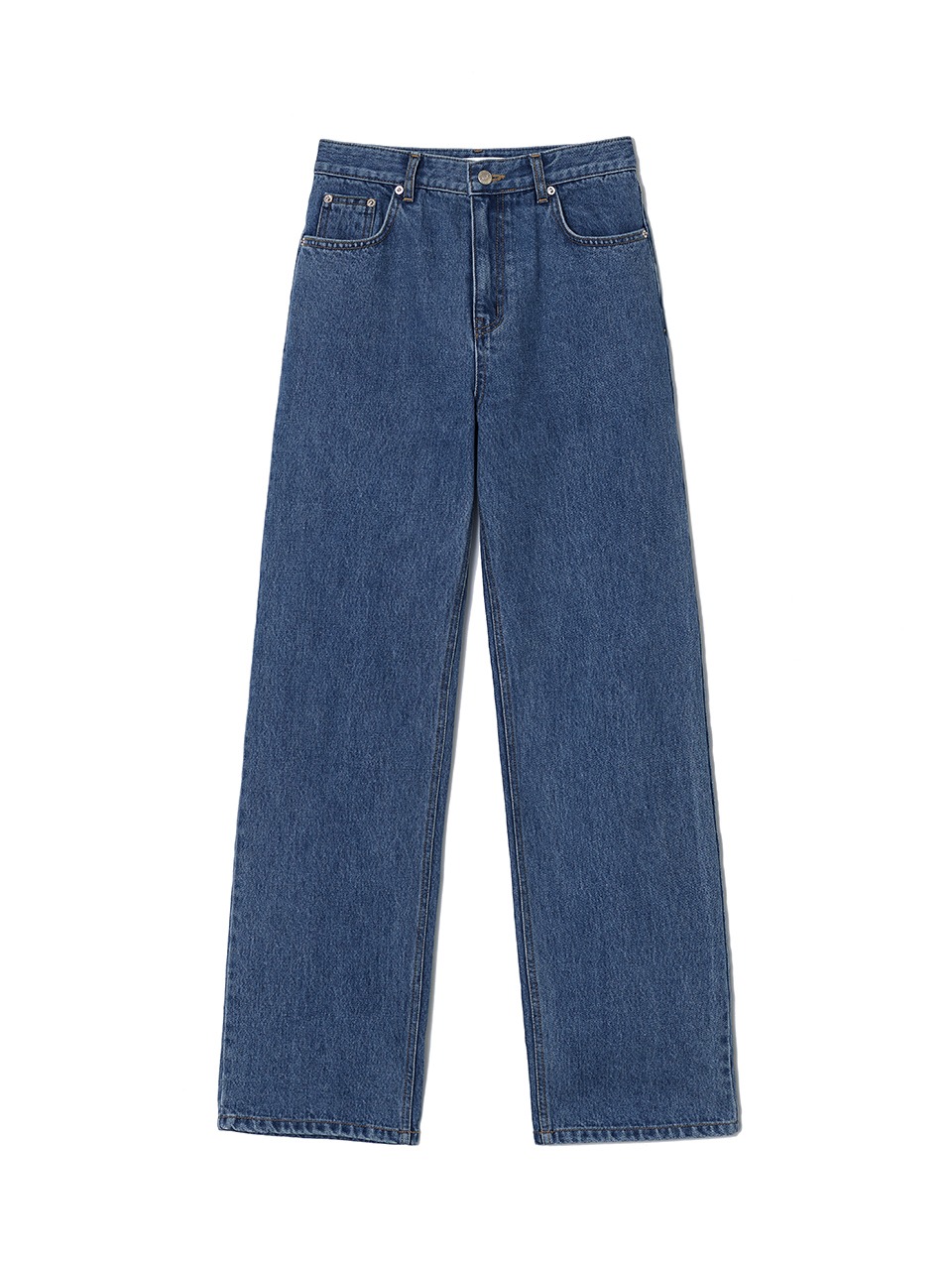 [M,L 6/3 예약배송] Essential Straight Denim Pants Middle Blue