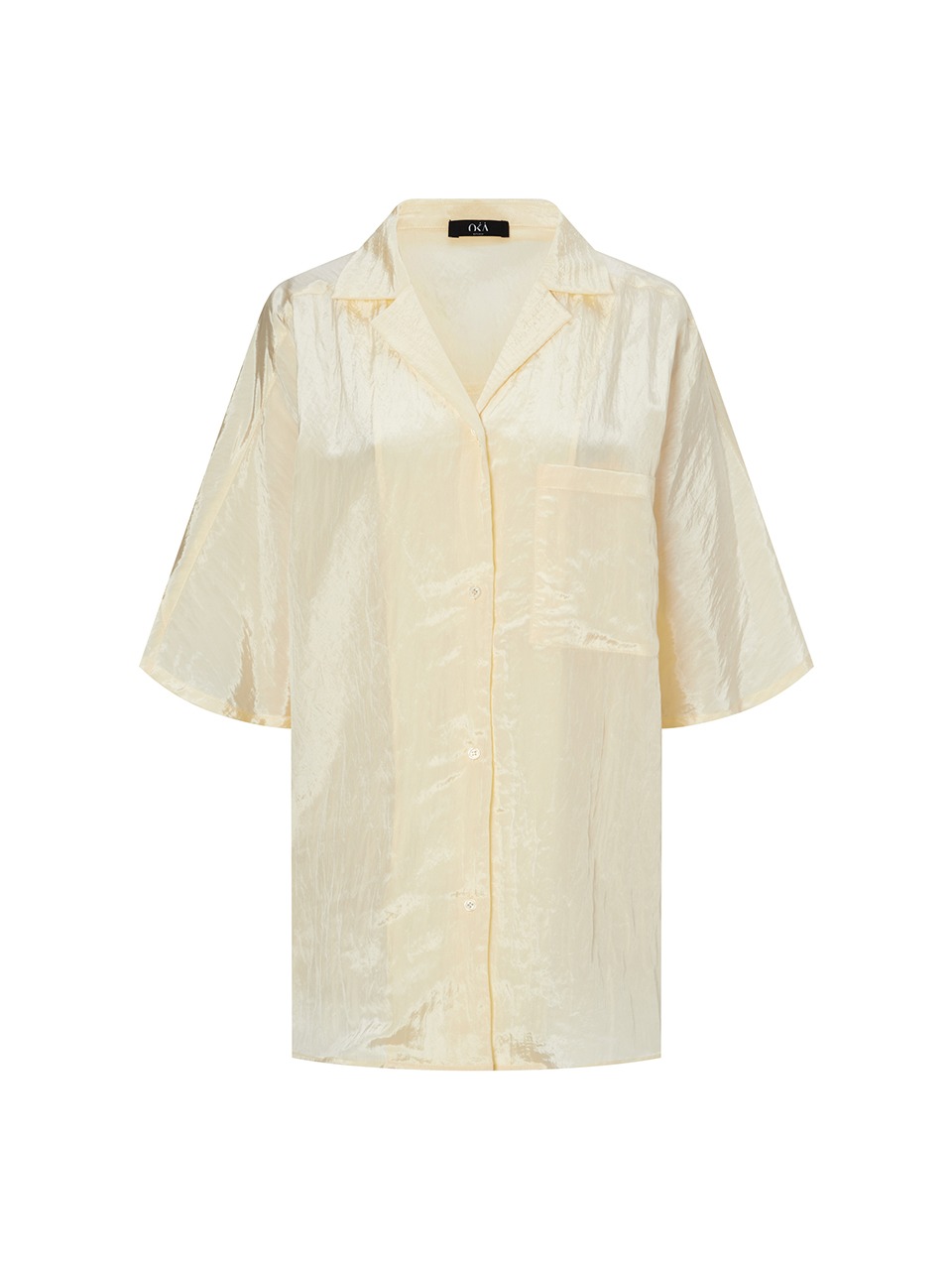 Sekina  Overfit Half Shirts Cream